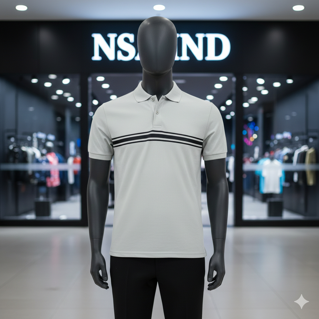 Nsa Ind Polo Shirt strip Youth Seafoam Green