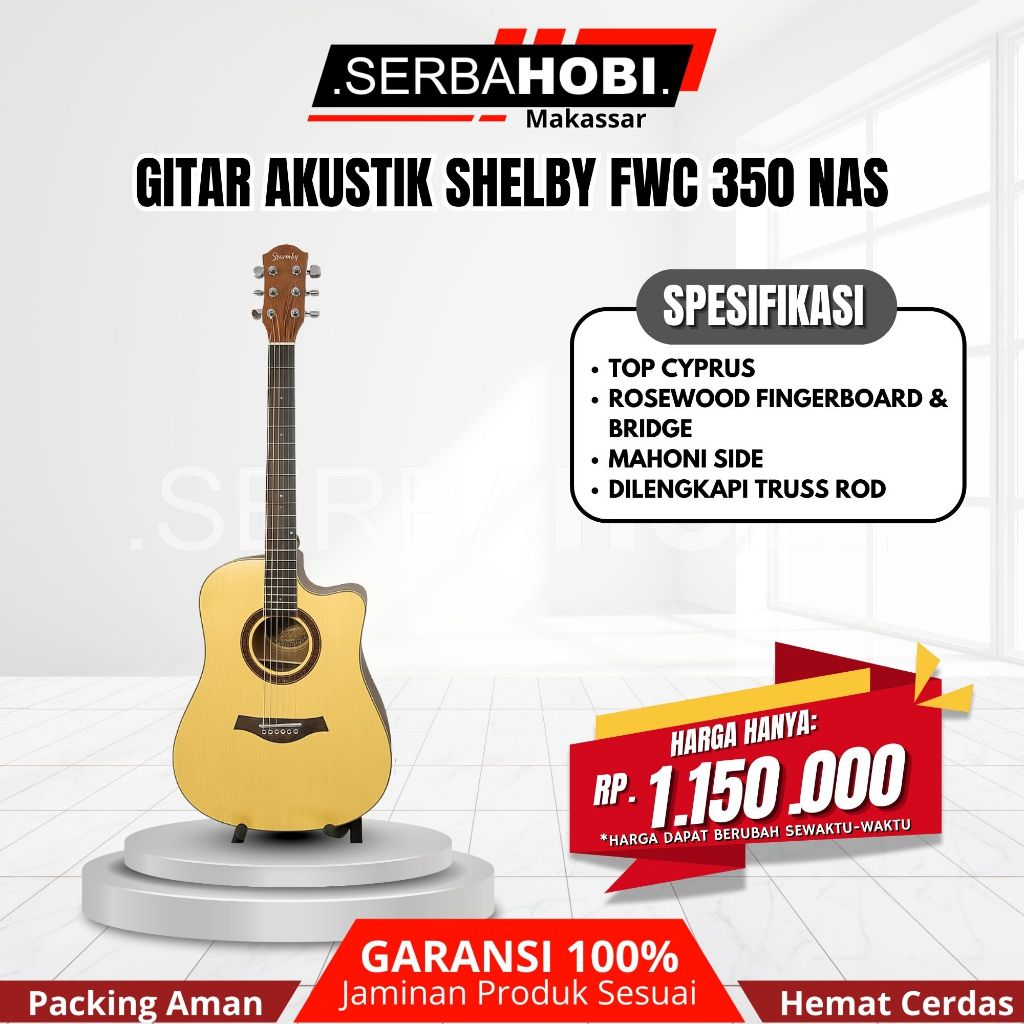 GITAR AKUSTIK SHELBY ORIGINAL CUTAWAY FWC345/FWC350 HARGA MURAH
