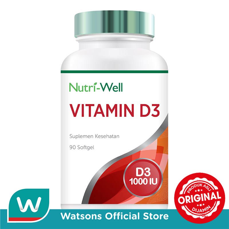 Nutriwell Vitamin D3 1000 IU Softgel 90'S