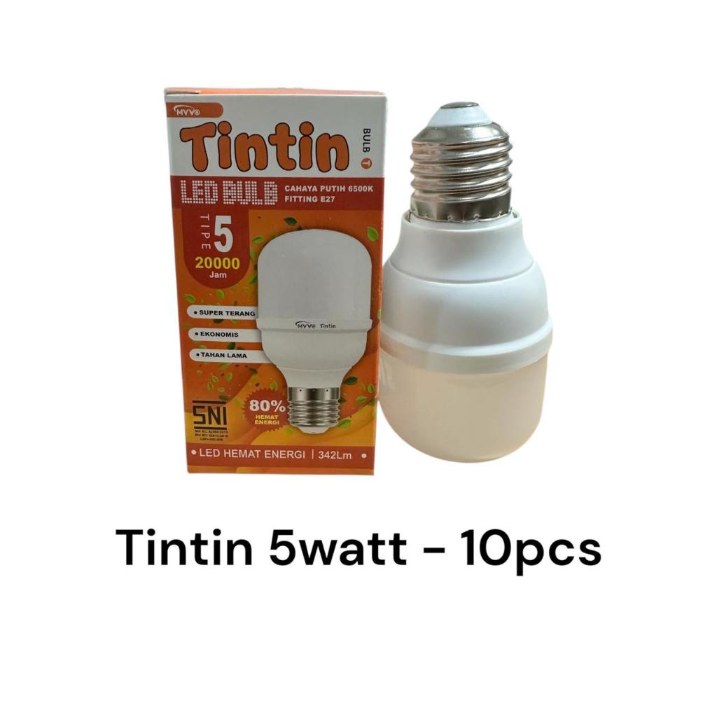 Promo Paket 10pcs Lampu Tintin 5W Isi 10PCS - Tintin 5watt paket isi 10pcs - Bohlam Tintin 5watt