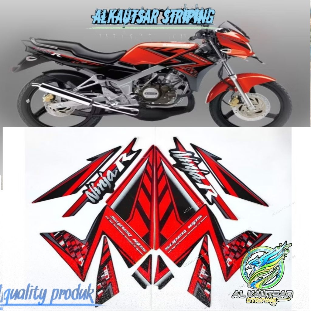 striping stiker ninja r 150 2013 2014 kualitas original dan berlaminasi