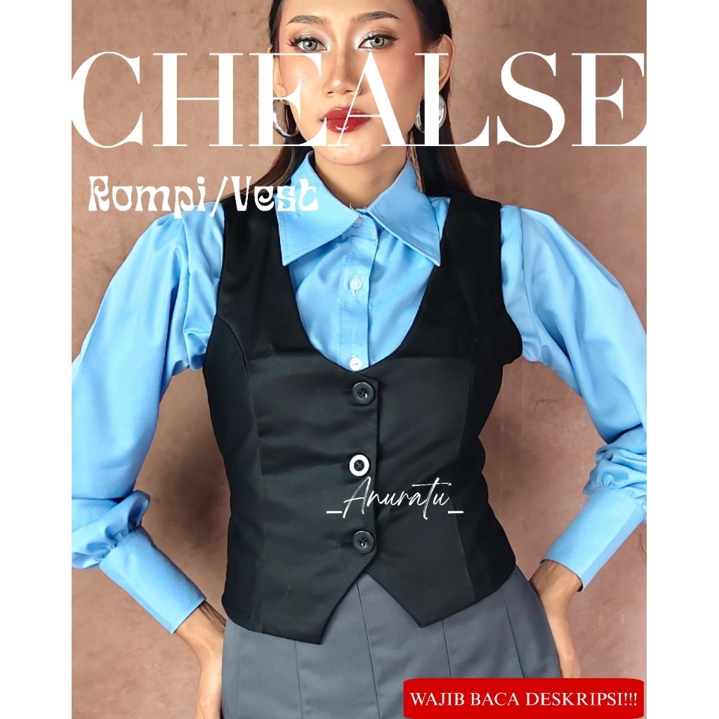 CHEALSEA Vest wanita vintage berkualitas|Anuratu store official
