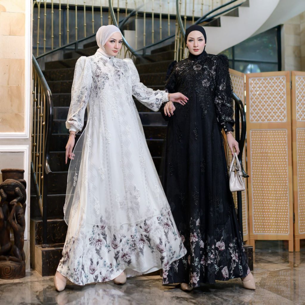 DRESS MALAY SALIFAH BY ANI SYARI GAMIS COCO NICI PRINTING
