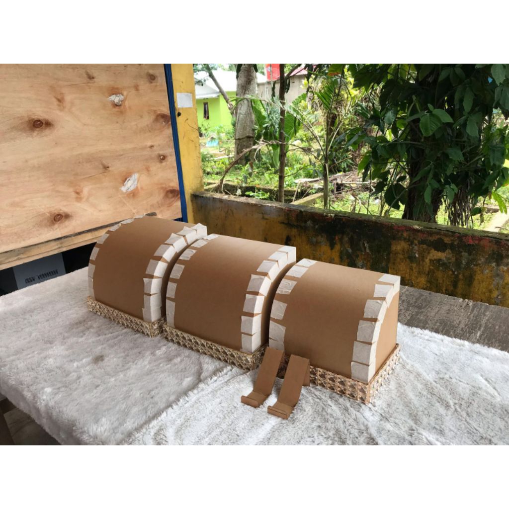 Set isi 3 Tray Kristal dan Tutup Akrilik | Box Hantaran