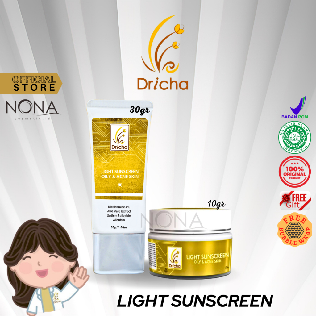 (READY) DRICHA LIGHT SUNSCREEN 10gr & 30gr