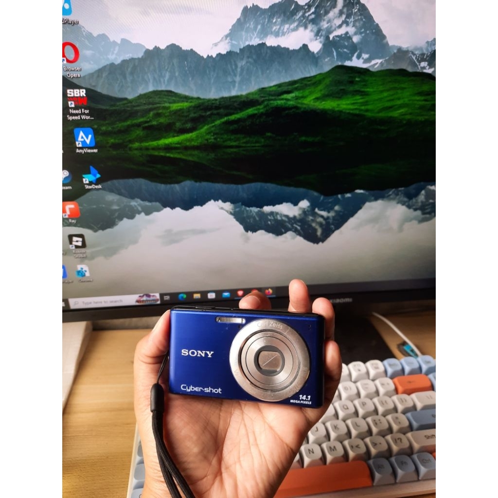 Sony Cybershot DSC W530 digicam blue camdig camera digital camera pocket digital camera