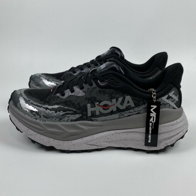 SEPATU RUNNING HOKA ONE ONE STINSON 7 TRAIL 'BLACK GREY'