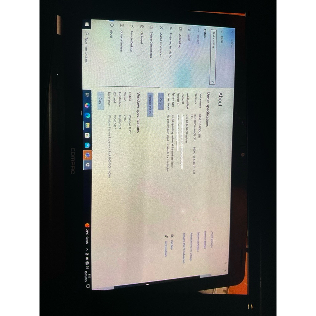 Laptop Compaq Presario CQ42 – Laptop 14” RAM 5GB | Windows 10 Pro | Siap Pakai