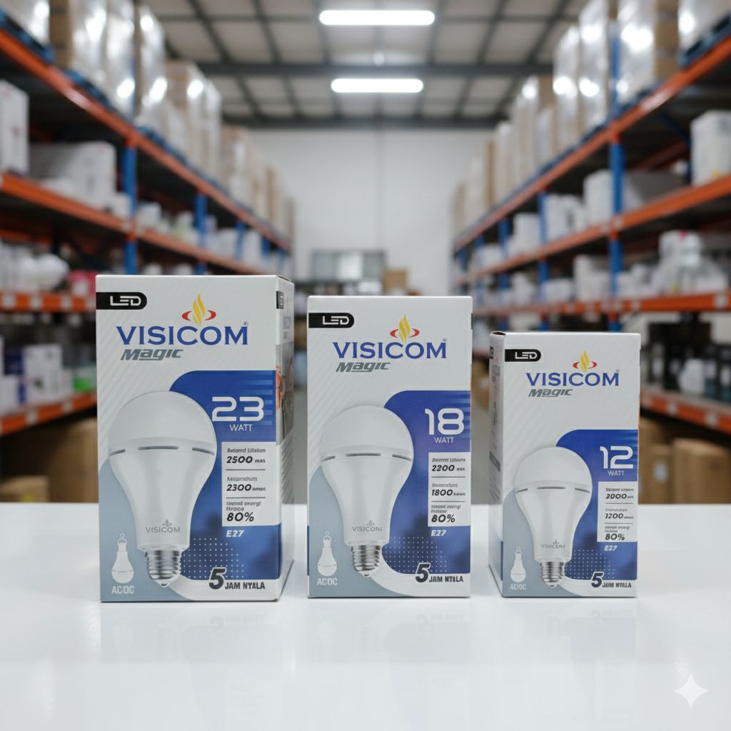 LED Emergency VISICOM 12 W / 18 W / 23 W 6500K  Putih SNI