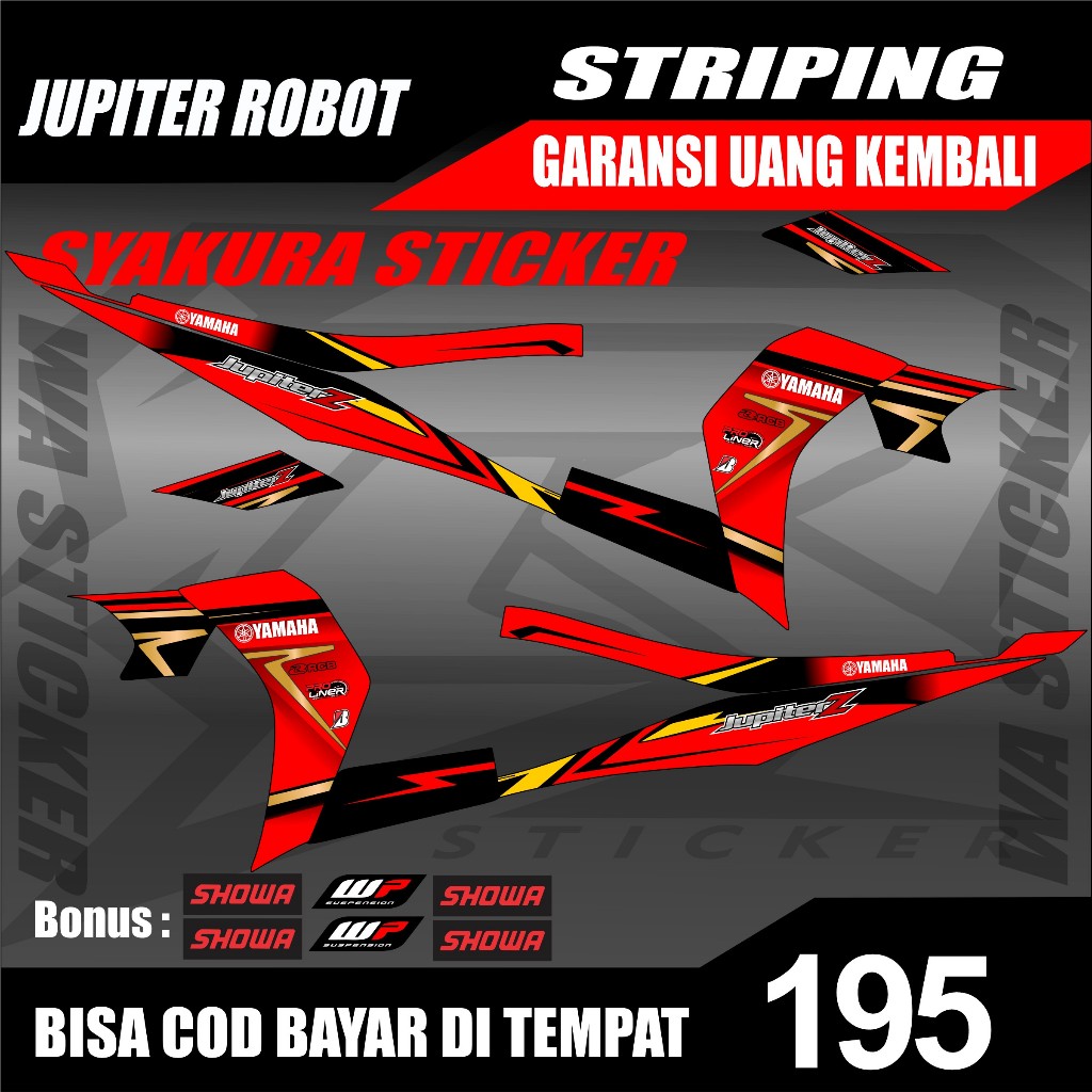 STRIPING JUPITER Z ROBOT STICKER CUSTOM