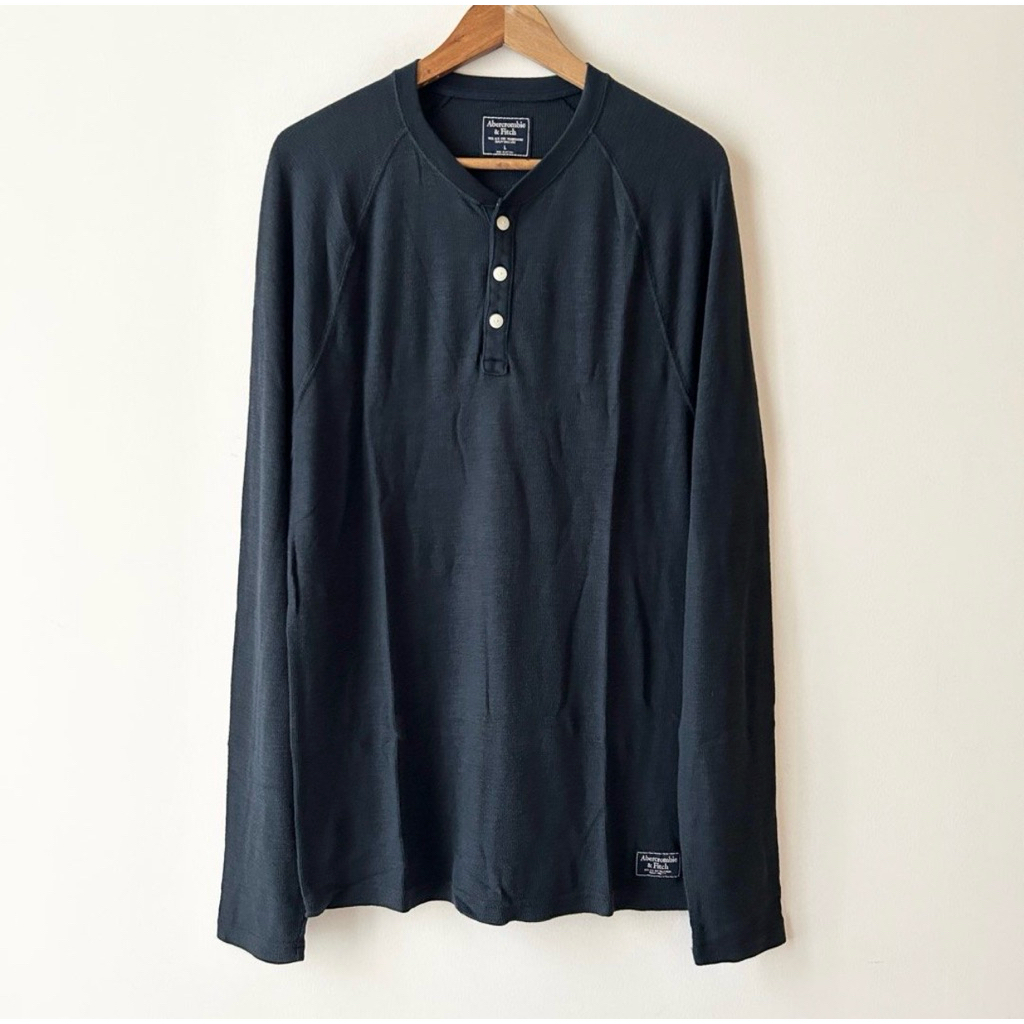 AF Navy Longsleeve Henley Shirt