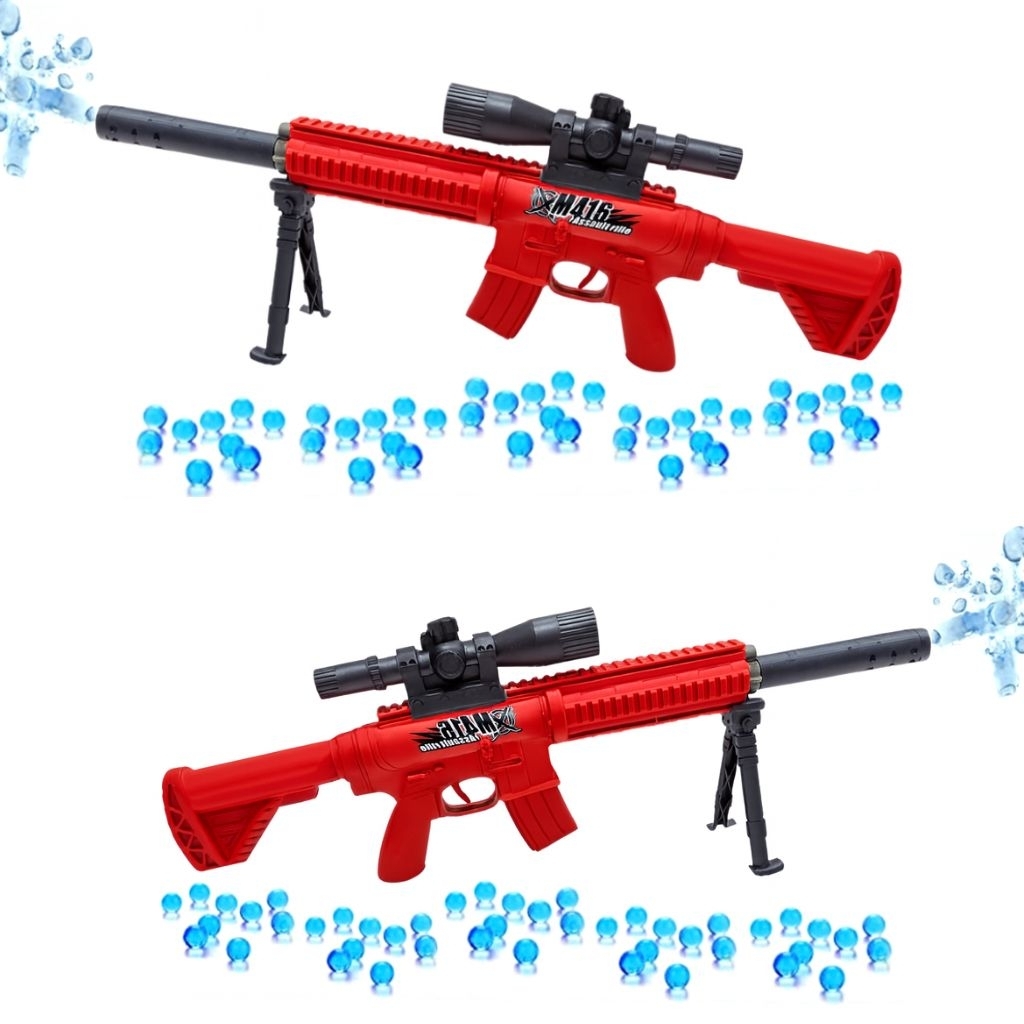 TERKOMPLIT mainan anak tembakan shoft gun peluru gell m416 rosster shott terbaru
