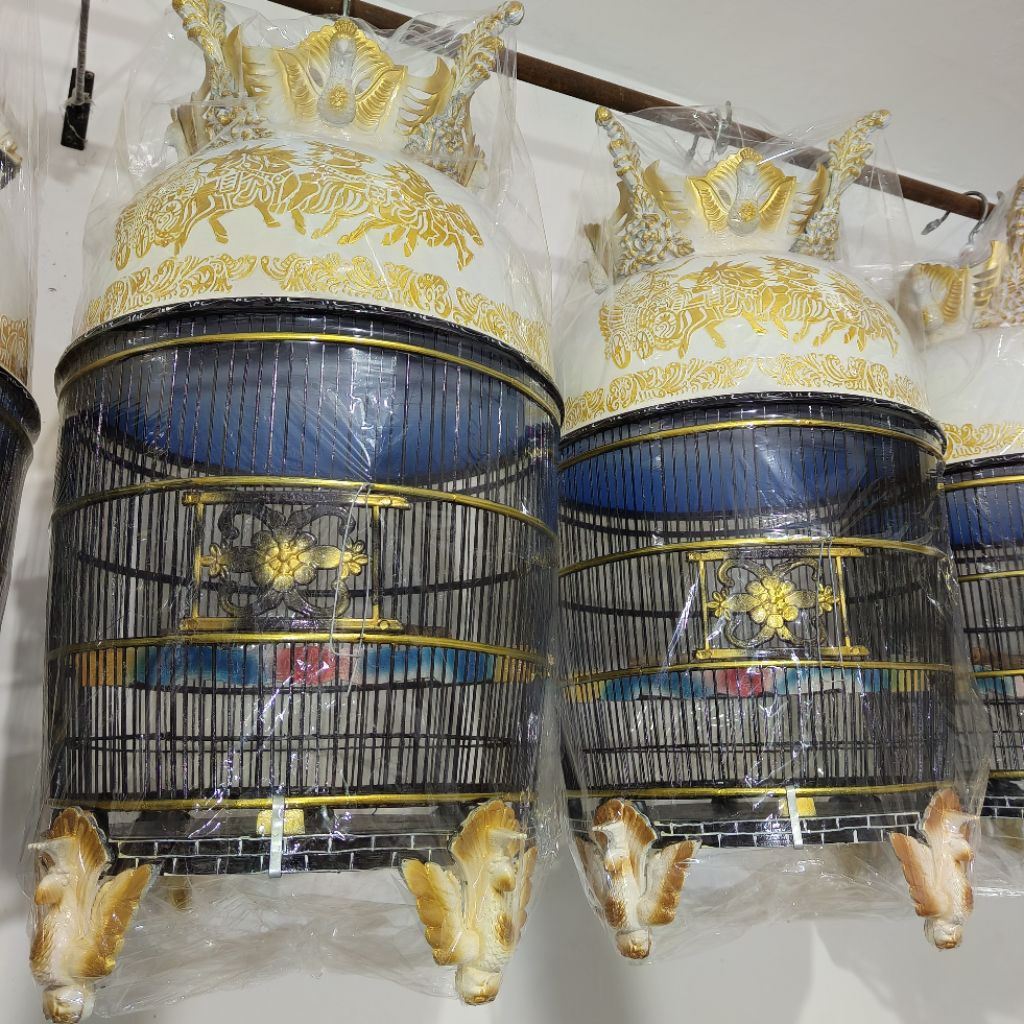 (INSTAN KURIR) Sangkar Perkutut Fiber Mahkota Merak Kaki Merak