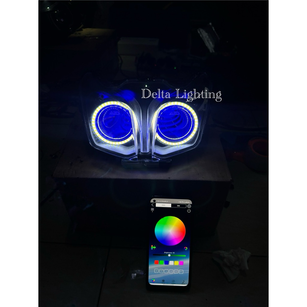 Paket Biled AES Jupiter Z1 Devil Android l Lampu Depan Jupiter Z1 Biled Aes Full Sett Headlamp / Ref