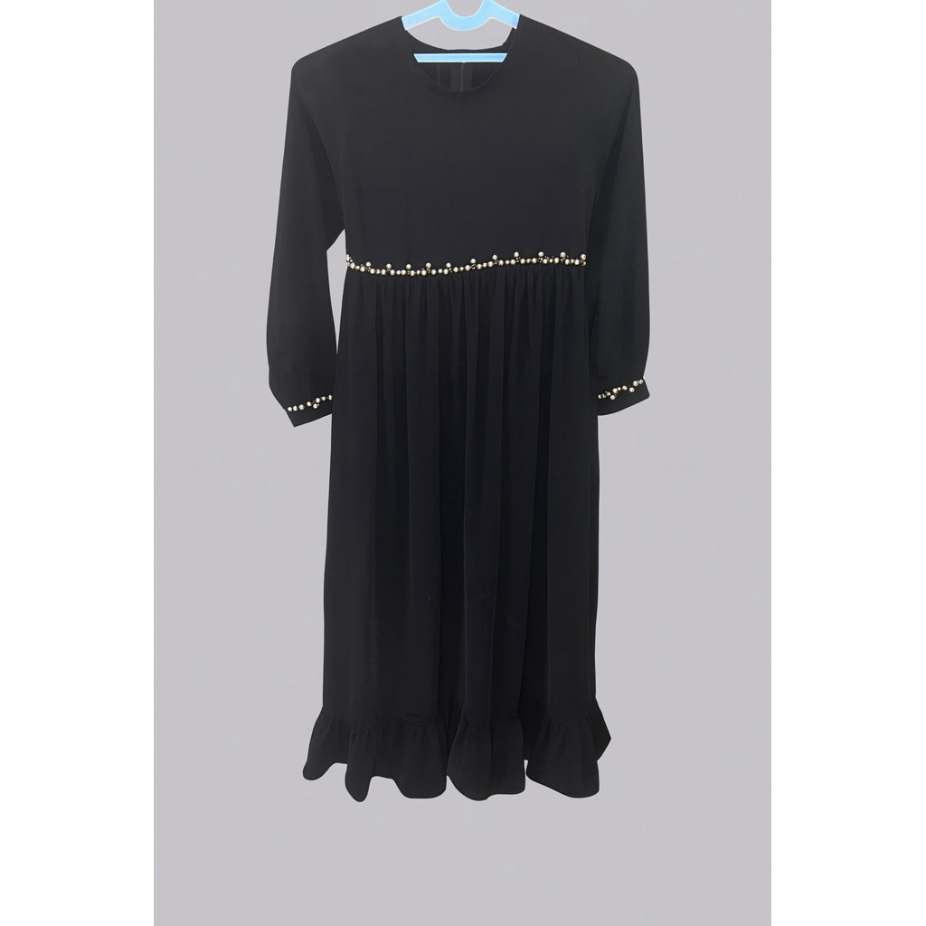 baju gamis hitam anak jahit