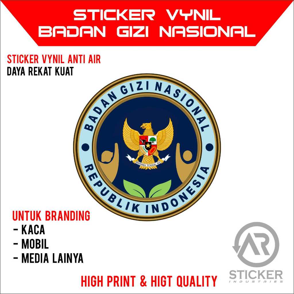 STICKER LOGO BGN / BADAN GIZI NASIONAL / STIKER SPPG