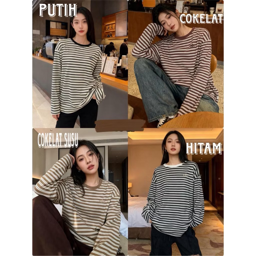 ATASAN SALUR ALO LENGAN PANJANG / KAOS PANJANG SALUR CEWEK BORDIR ALO MYB136