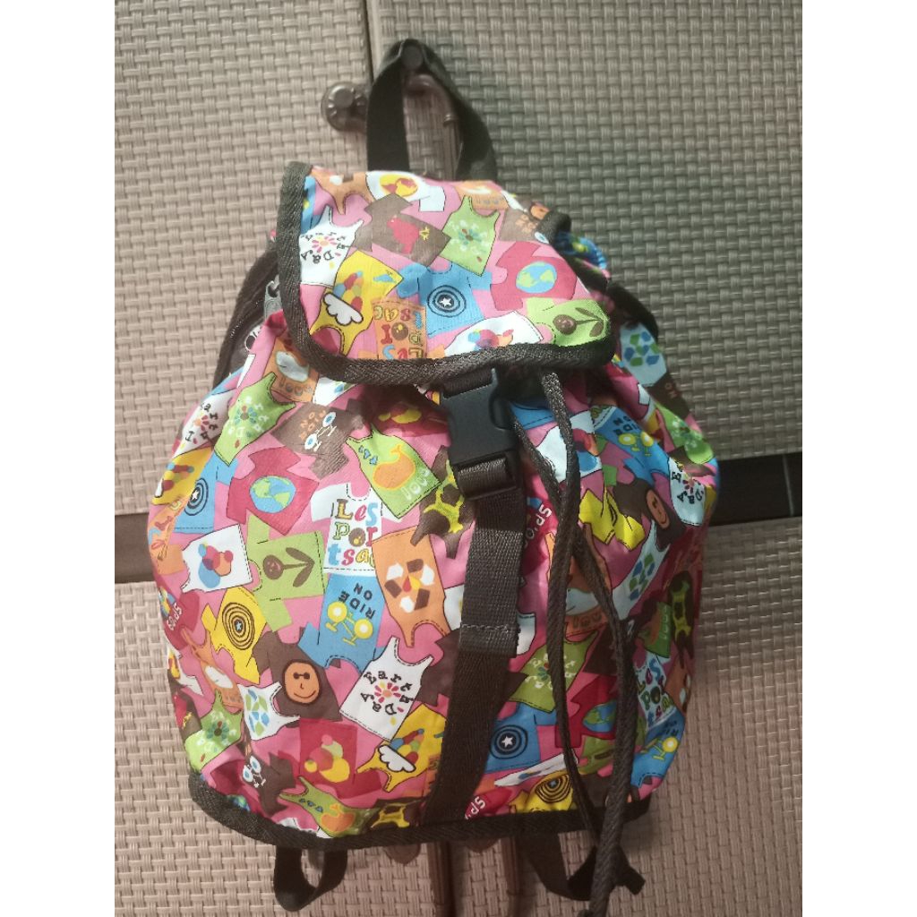 Preloved tas ransel lesportsac motif Random