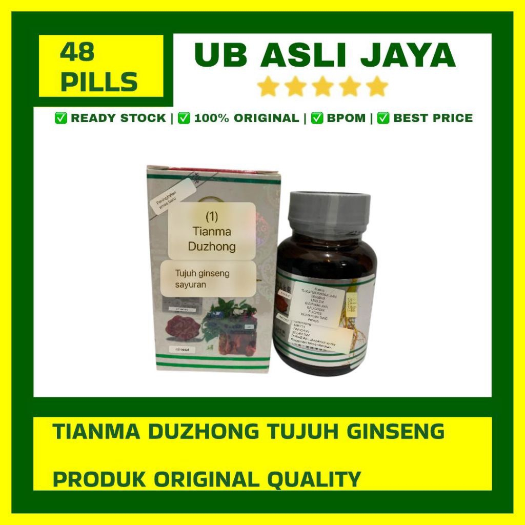 TIANMA DUZHONG TUJUH GINSENG PILL REMATIK SENDI urat otot pinggang tulang belakang