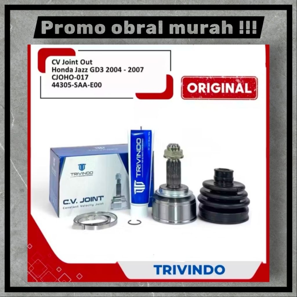 promo obral CV joint out jazz old / CV joint as roda jazz 2002-2008 / CV joint jazz