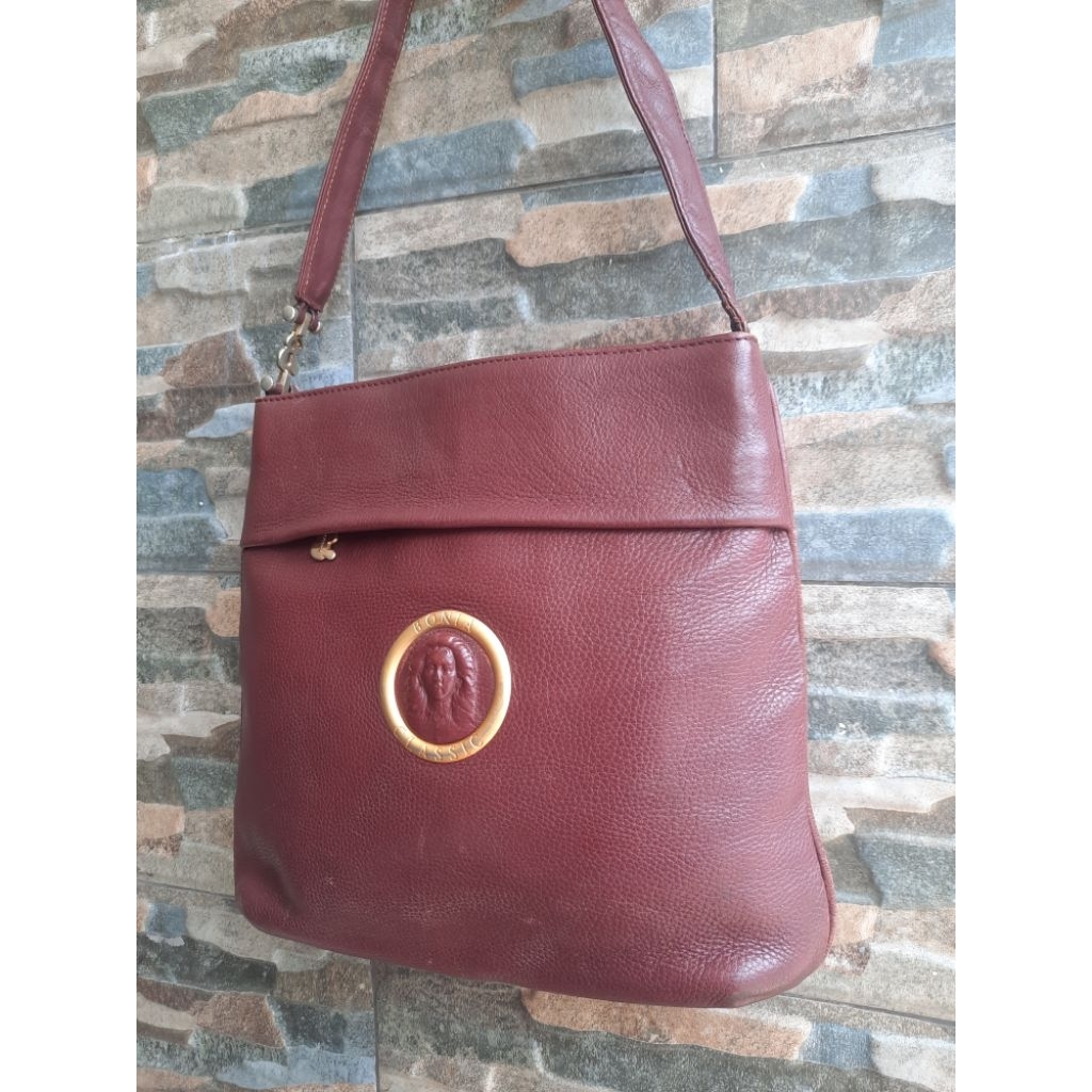 Sling Bag Merah Maroon Bonia - Tas Branded Original