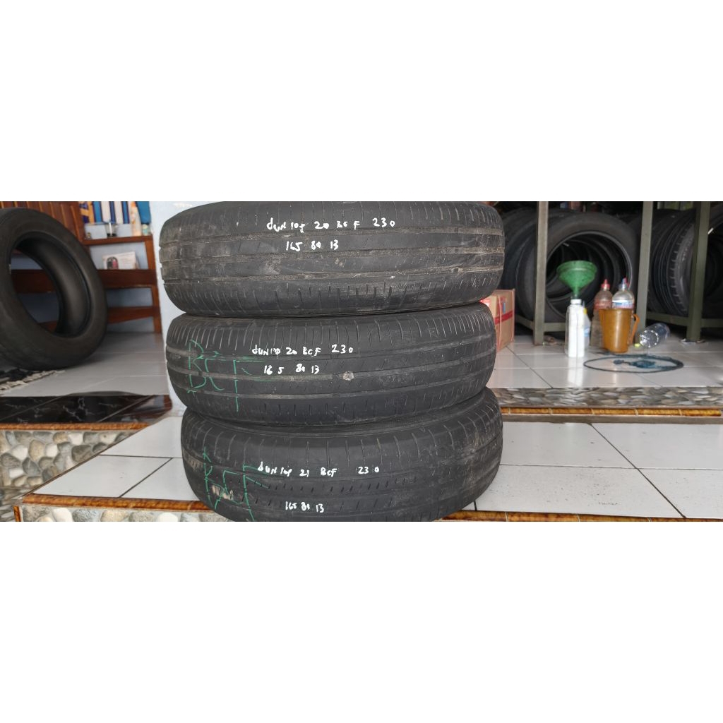 Ban Mobil bekas garitan merk : Dunlop. Ukuran : 165/80 R13. Tipe : SP Touring R1. Rekomendasi u/ mob