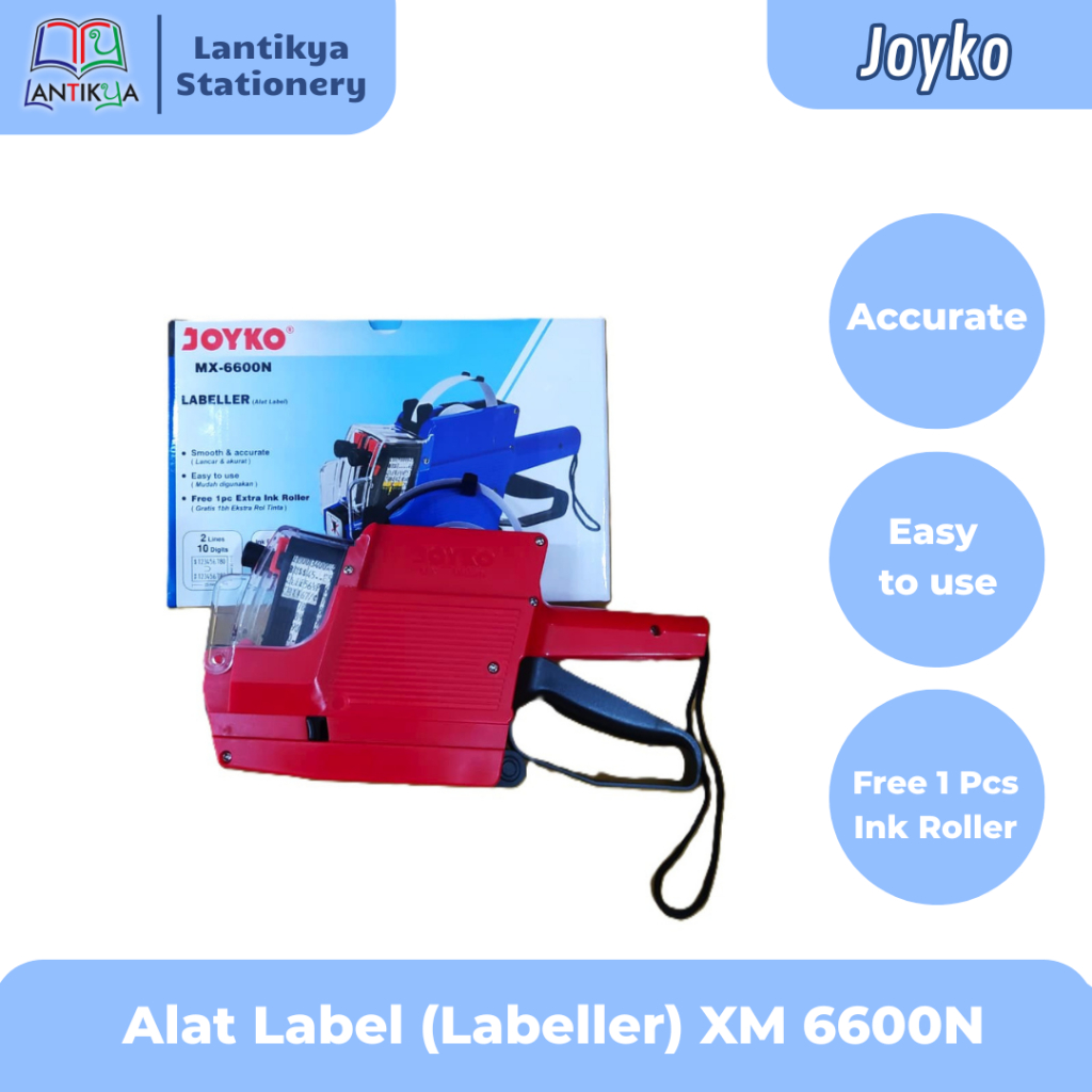 Joyko Mesin Label Harga MX 6600N /Alat Label 2 Baris 10 Digit /Price Labeller Joyko