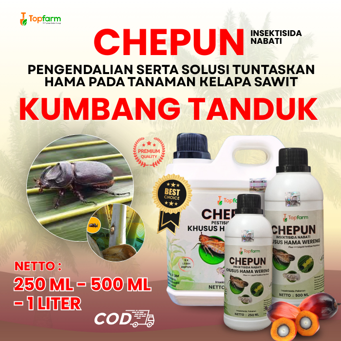 Insektisida Topfarm / Obat Kumbang Tanduk Kelapa Sawit / Pembasmi Kumbang Tanduk Pohon Sawit / Obat 