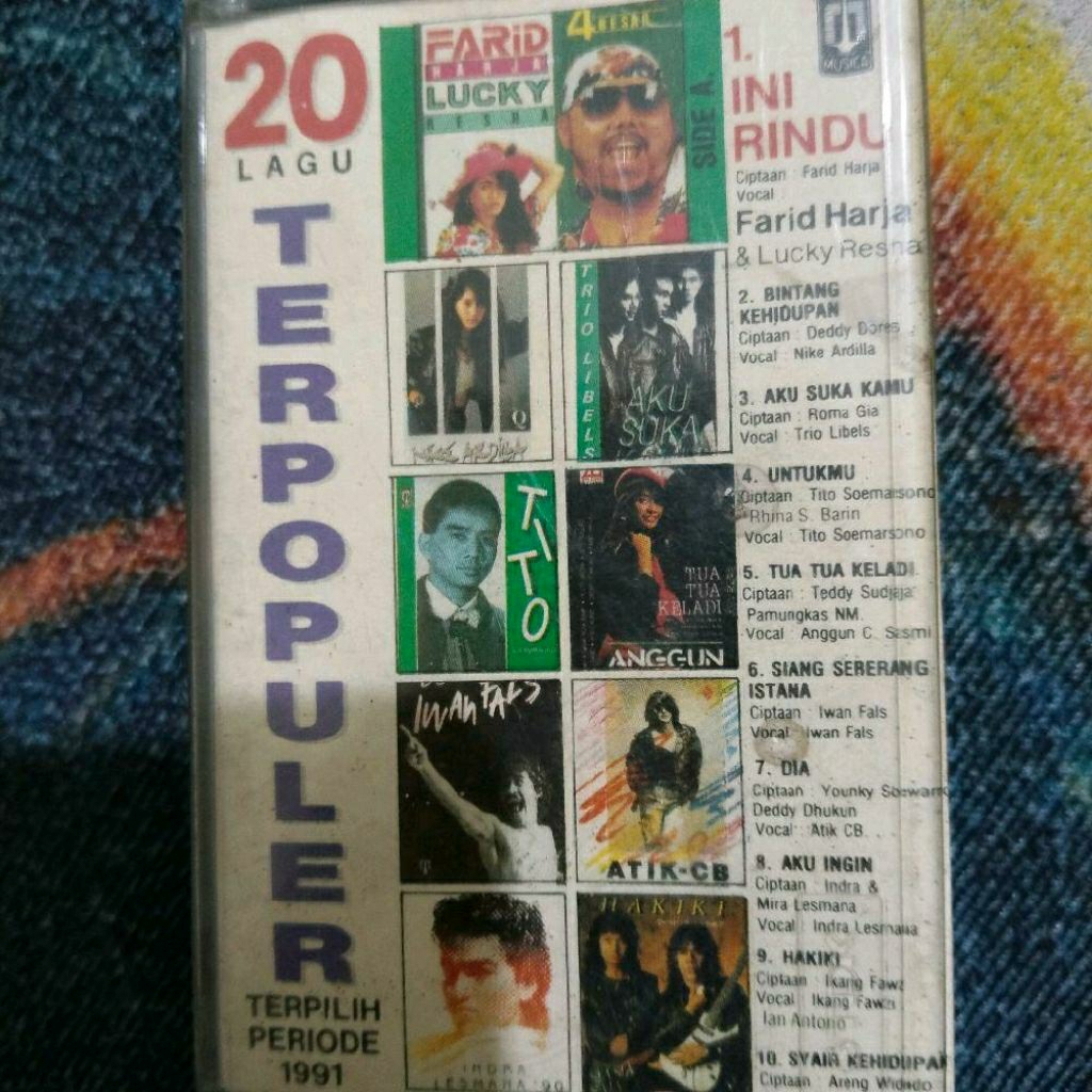 kaset pita 20 lagu terpopuler periode 1991