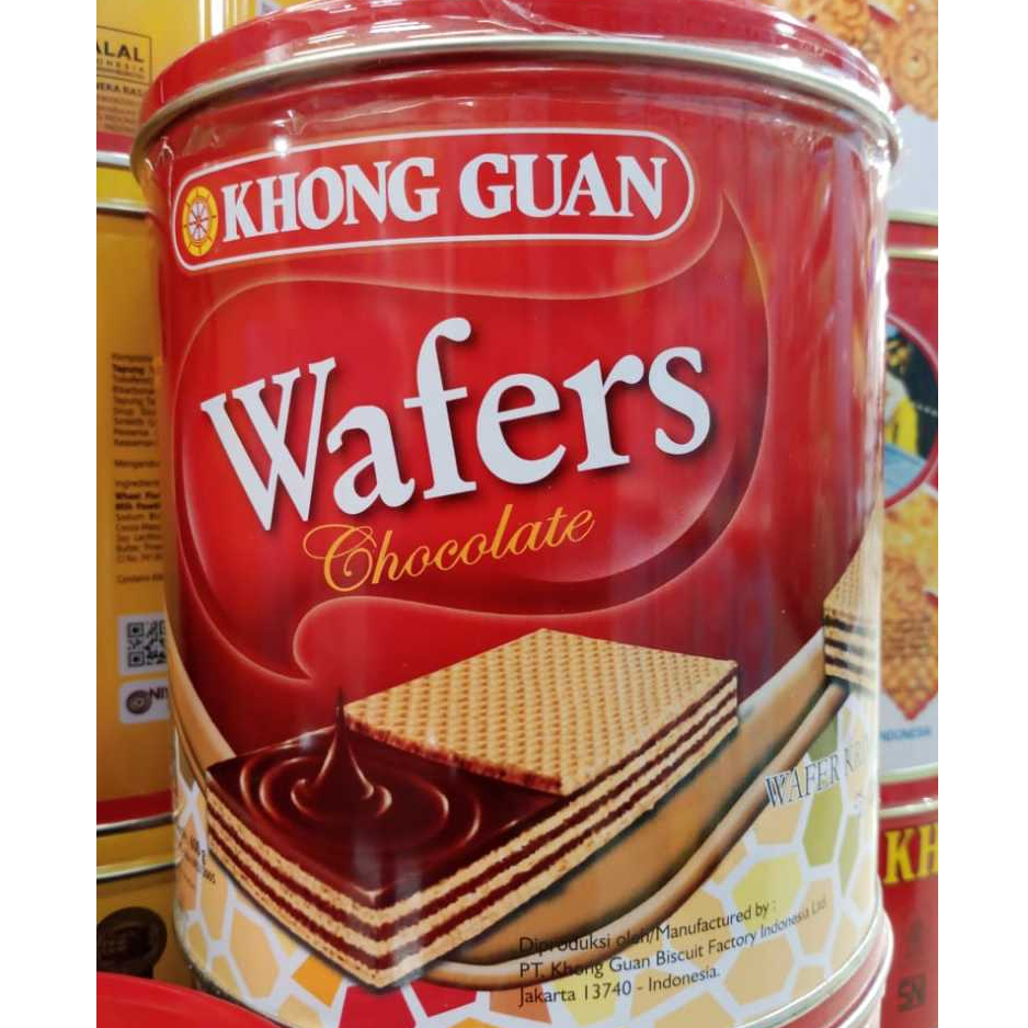 [Satuan & DUS] Khong Guan Wafer Coklat 600gr Kemasan Kaleng | Kue Lebaran | Kue Kering |