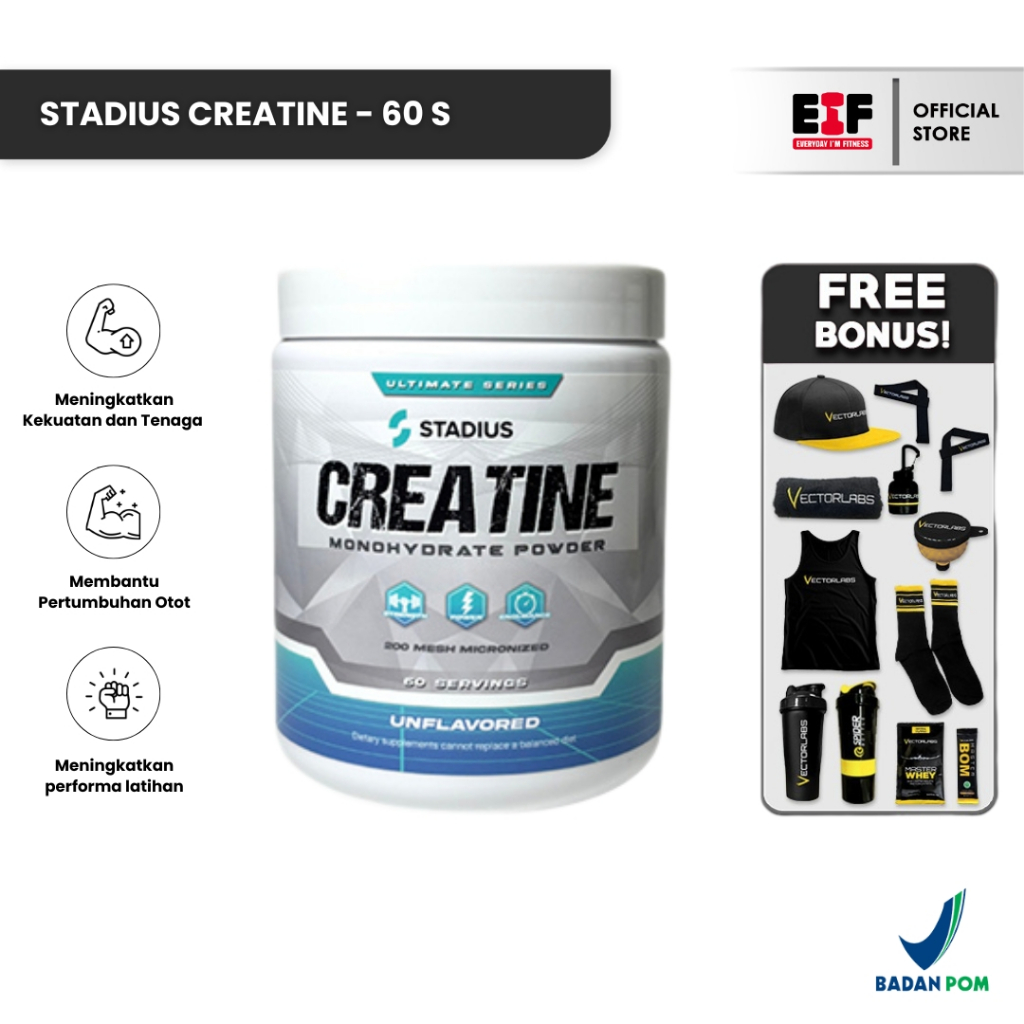 STADIUS Creatine Monohydrate 150 gr / 300 gr – 200 Mesh Micronized