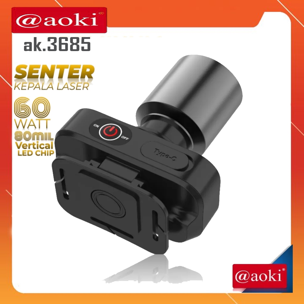 Senter kepala Aoki 60watt zoomable AK-3685