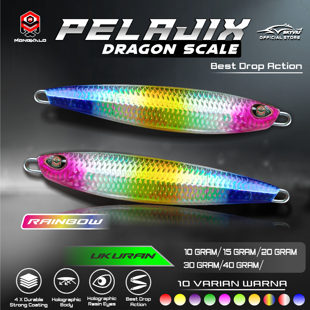 Mongkalo Pelajix Sisik-Kecil noGID noMotif Candy 15 Rainbow