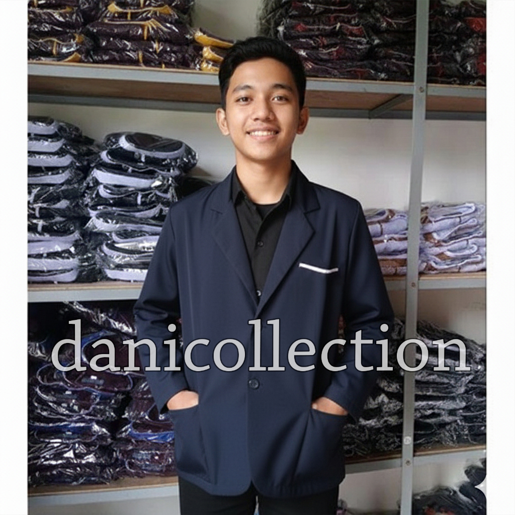 Jas almamater bisa custom logo/nama jas wisuda untuk putra maupun putri untuk anak SMP SMA atau pesa