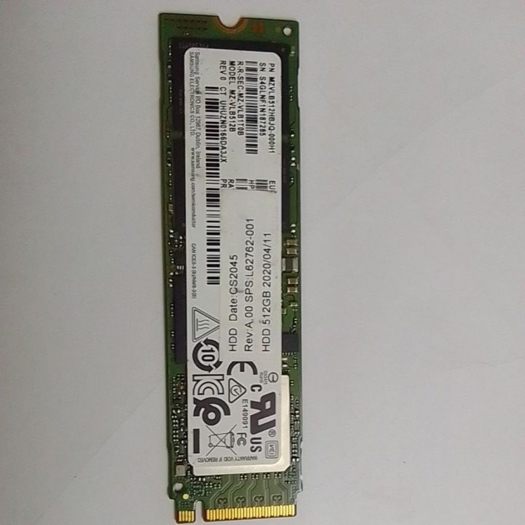 Samsung Nvme 512GB Second copotan