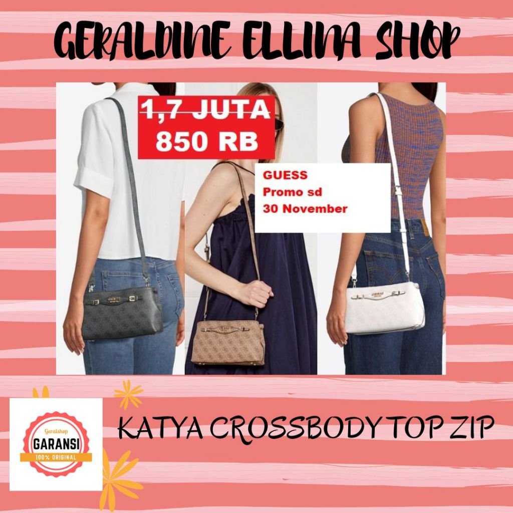 Tas Wanita Guess original store 100% sale sling bag seri KATYA