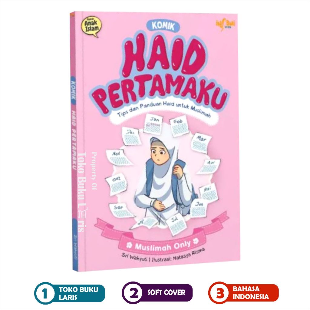 Komik Haid Pertamaku Buku Remaja Putri Tips & Panduan Haid Untuk Wanita Muslimah FULL COLOR GIP - Ge