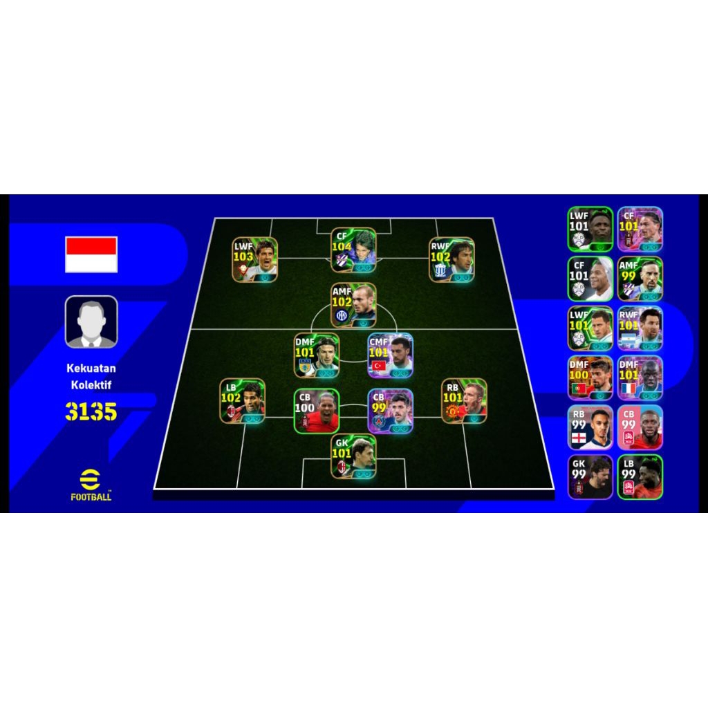 Akun Efootball mobile epic Raul Gonzales REG Indonesia murah meriah mantap