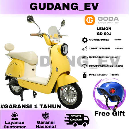 PROMO AKHIR TAHUN Sepeda Listrik Goda Lemon GD001 Terbaru Garansi Resmi 1 Tahun Type GD 001 Kualitas