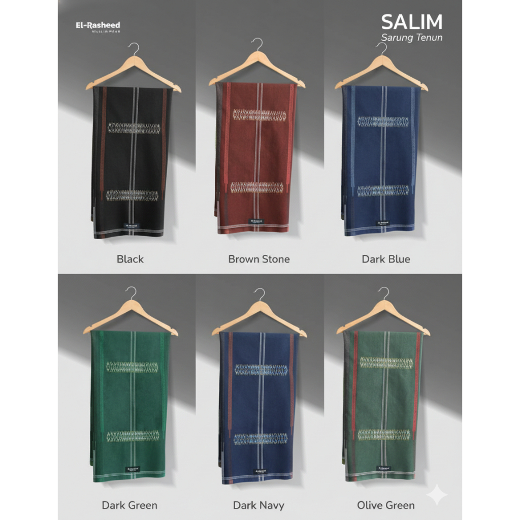 SARUNG SALIM MOTIF KOTAK KOTAK TERBARU 2025 | SARUNG DEWASA PRIA MOTIF MINIMALIS (HIJAU / BIRU / COK