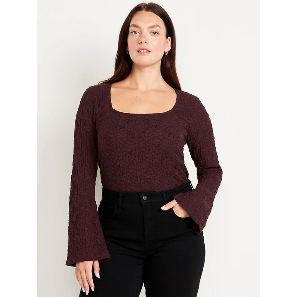 BLOUSE JUMBO BIG SIZE - ON MAROON WHINE BLOUSE