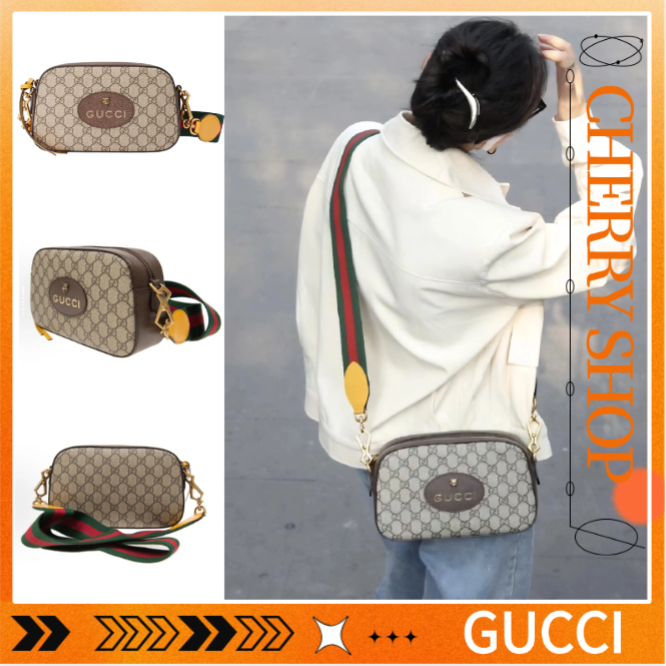 100% authentic Gucci Neo Vintage GG Supreme canvas messenger bag/Tas Kamera / Tas Selempang Pria