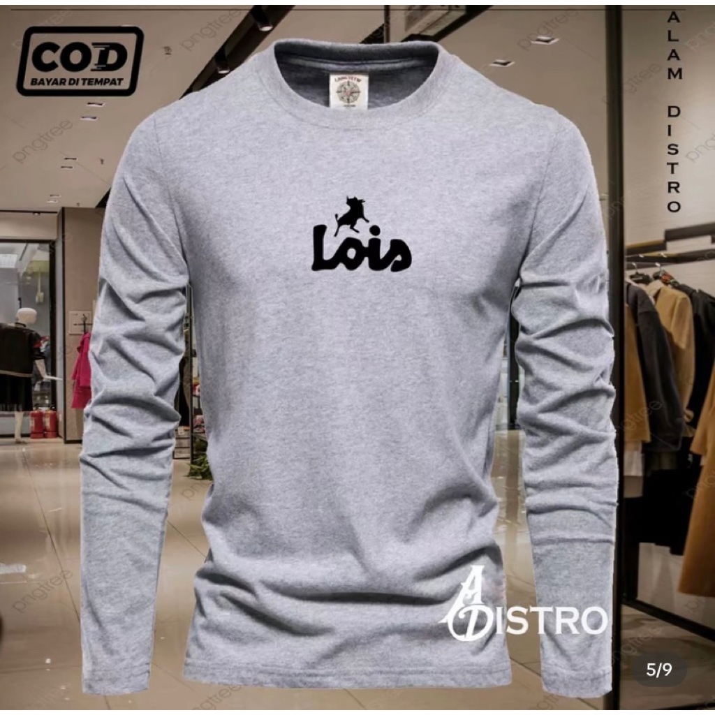 Kaos Lengan panjang Lois Basic Men Kaos distro Premium Quality