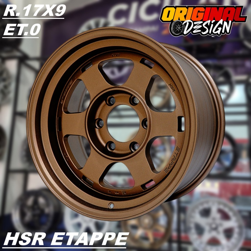 Velg HSR ETAPPE R17 Lubang 6 Mobil HILUX TRITON PAJERO Ring 17 Warna Bronze