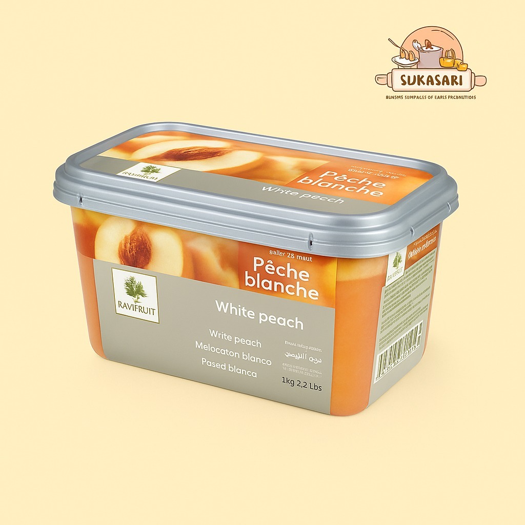 RAVIFRUIT Frozen Puree Buah Peach (White Peach) 1 kg