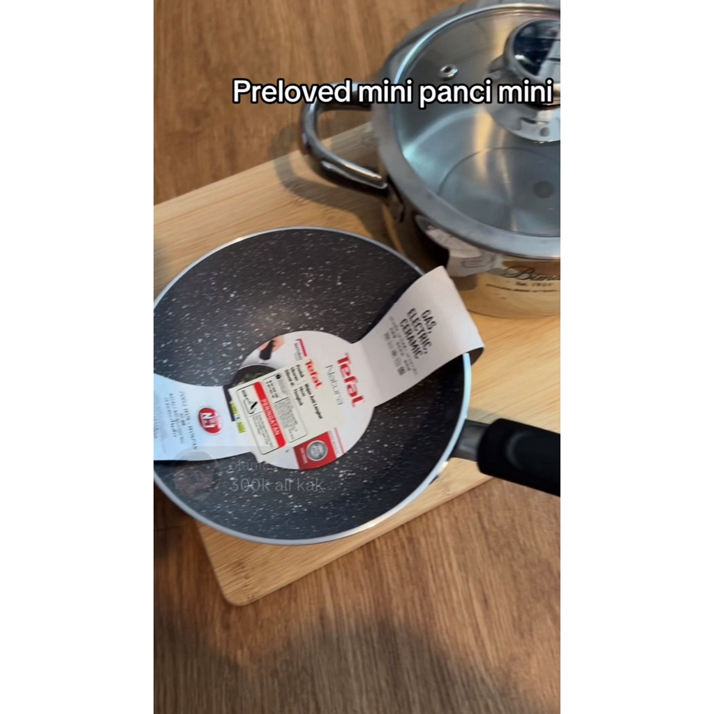 Preloved Tefal wajan mini dan panci Bima 16 cm