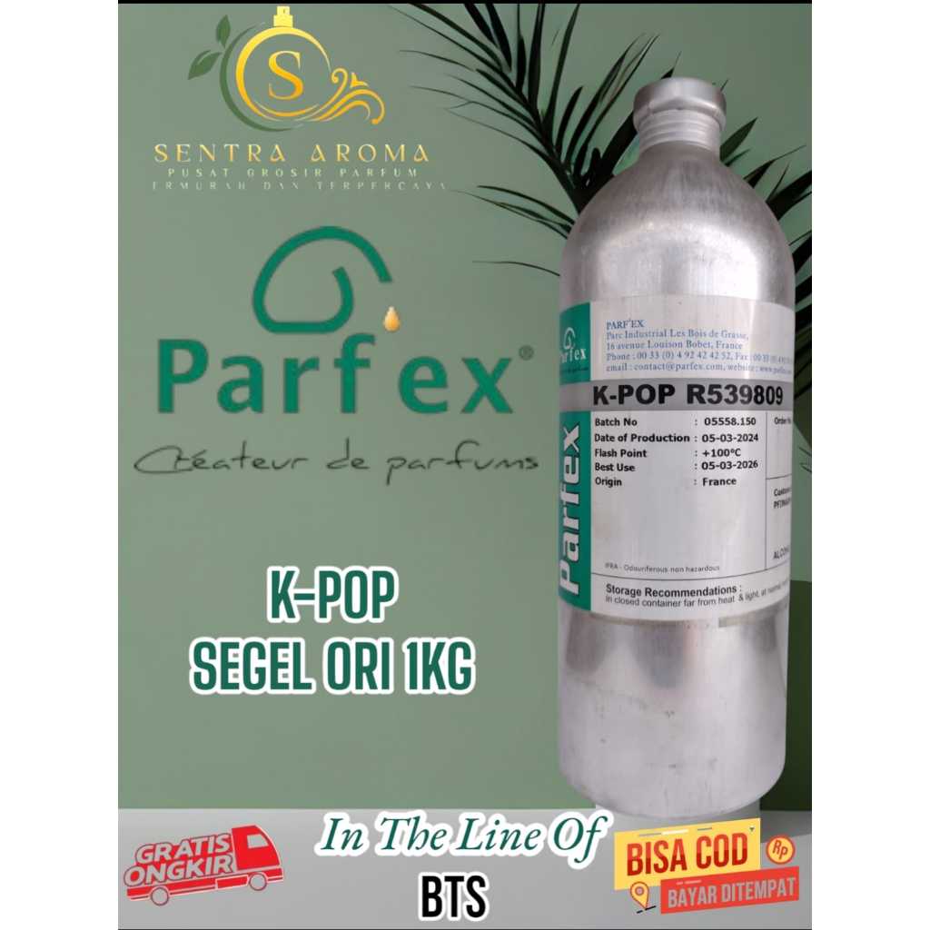 K-POP ~Jungkook BTS~ BY PARFEX BIBIT PARFUM KEMASAN SEGEL KALENG 1KG ( ORIGINAL )