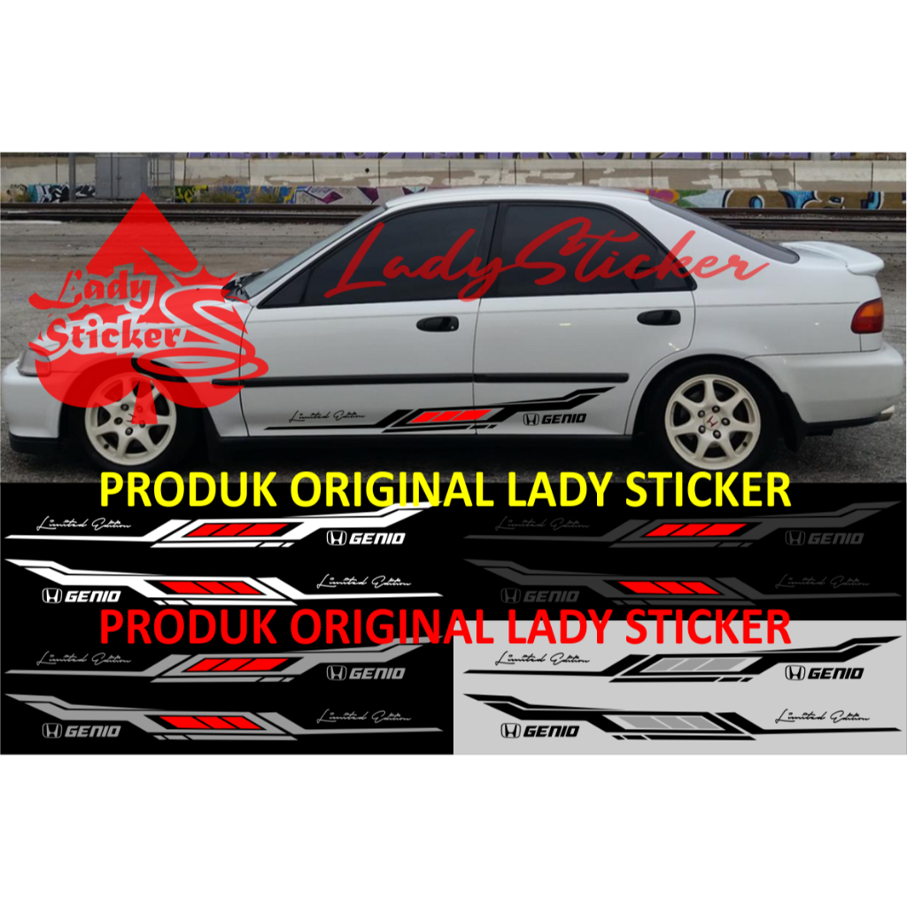 Cutting sticker mobil genio sticker stiker mobil honda genio