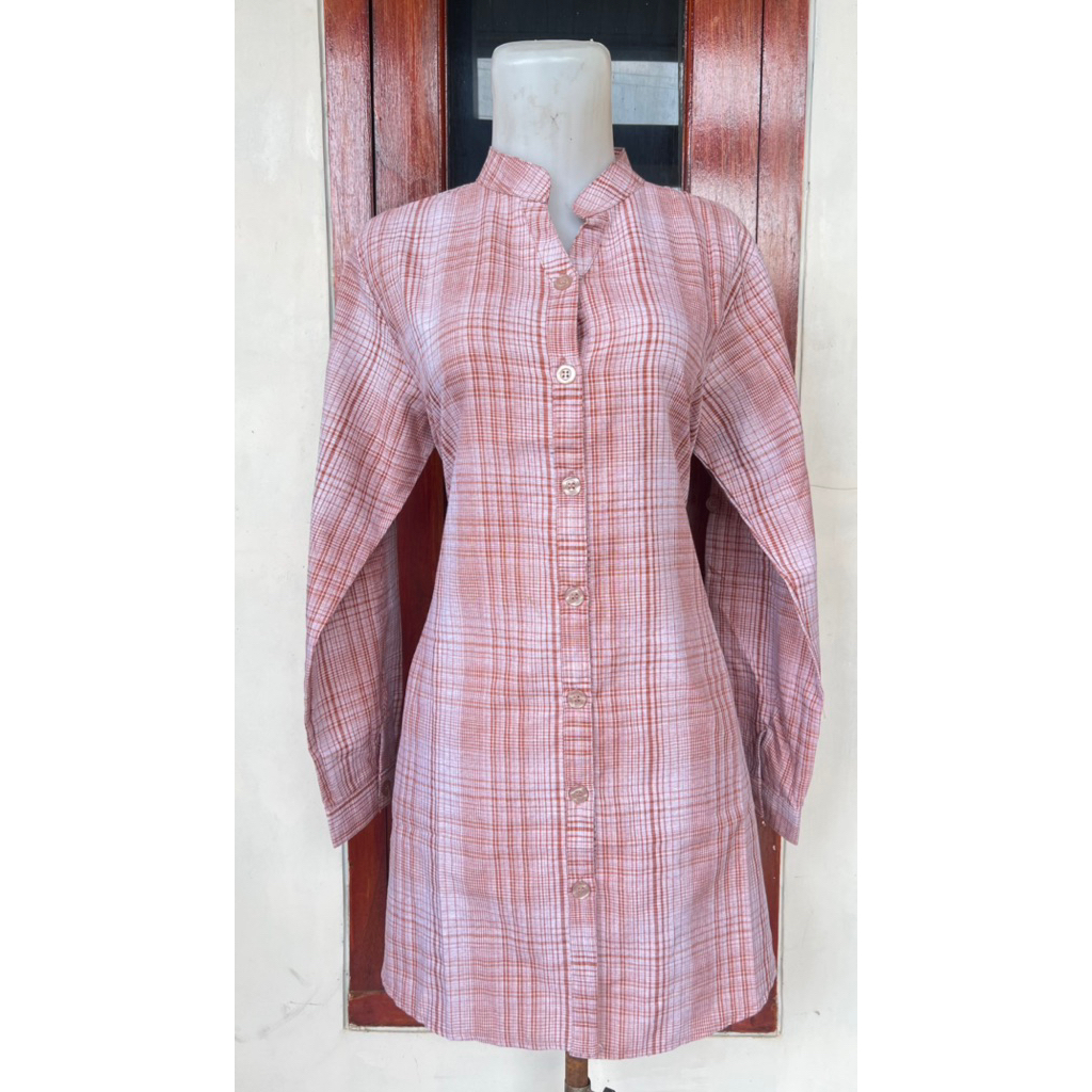 Terbaru//tunik haruka//tunik kotak wanita//tunik kotak flanel//tunik santri//tunik hara//kemeja hara