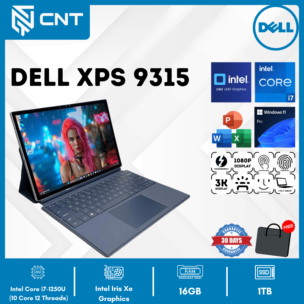 Dell XPS 13 9315 CORE I7-1250U (16/1TB) 2-in-1 3K Display 10-Core